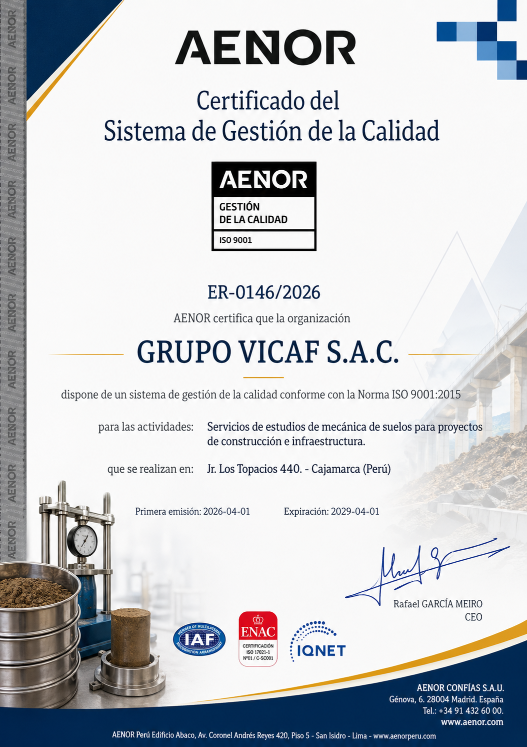 CERTIFICACIÓN ISO 9001